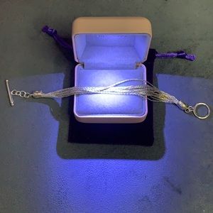 New AzureBella Jewelry 10-strand Sterling Silver Bracelet Layered 7-inch -